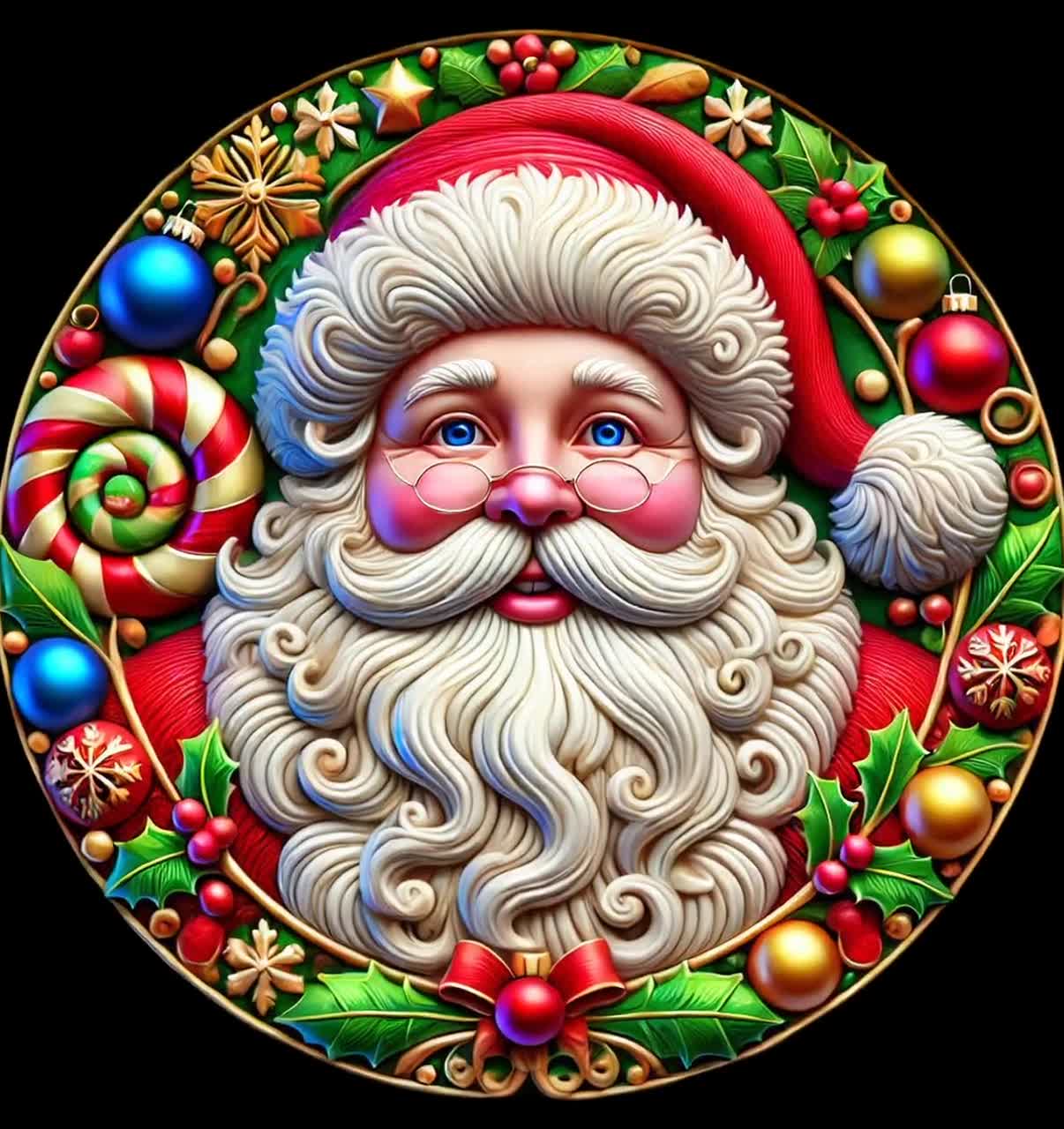 60+ 3Dサンタクロースクリスマスオーナメント昇華PNGクリスマス